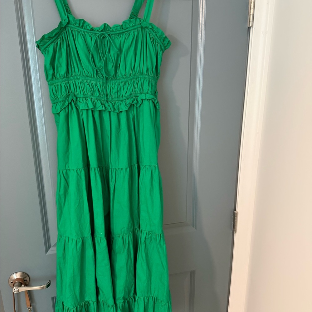 Chelsea & Theodore Emerald Green Tiered Dress